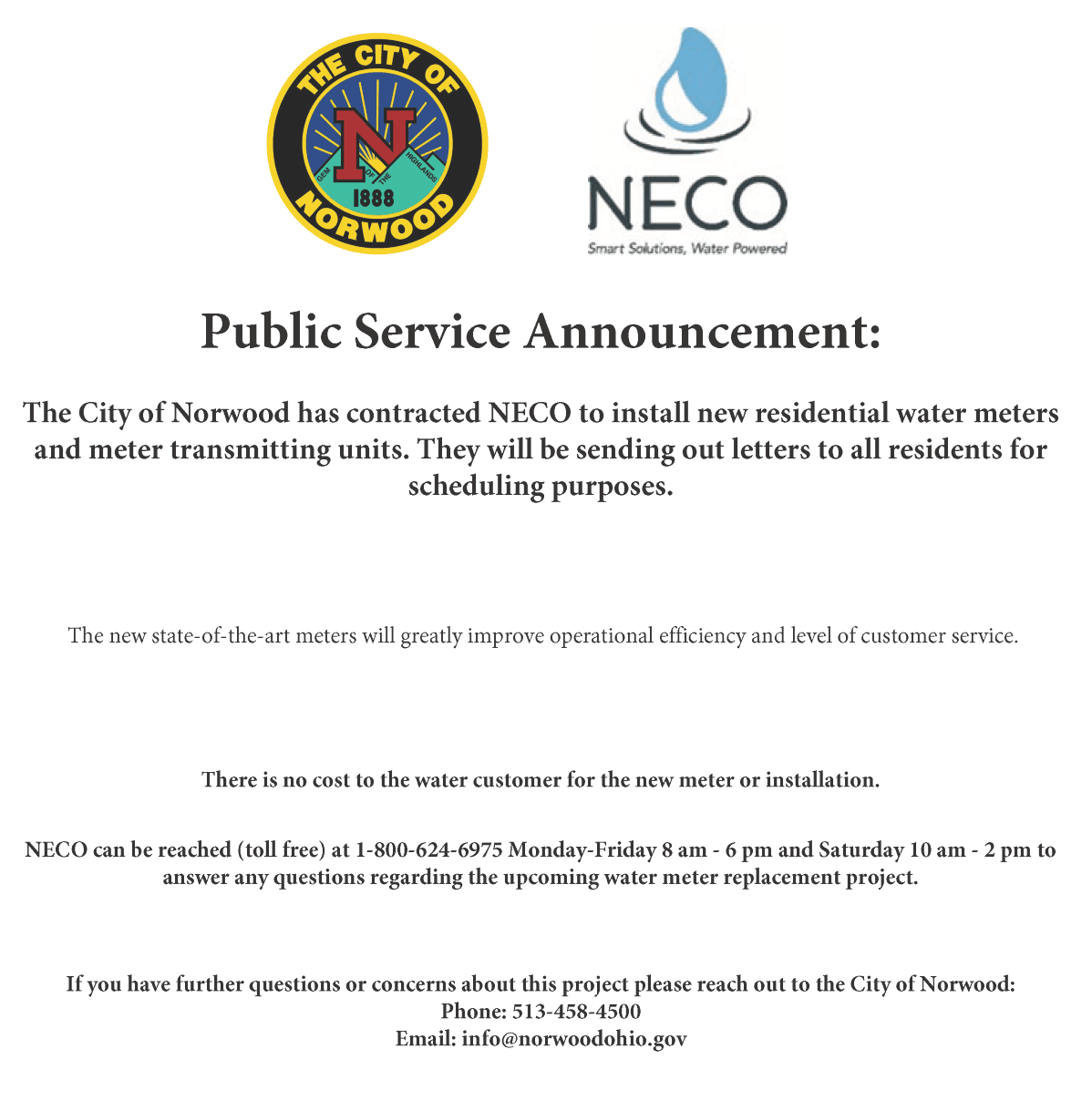 NECO meter replacement letter PNG