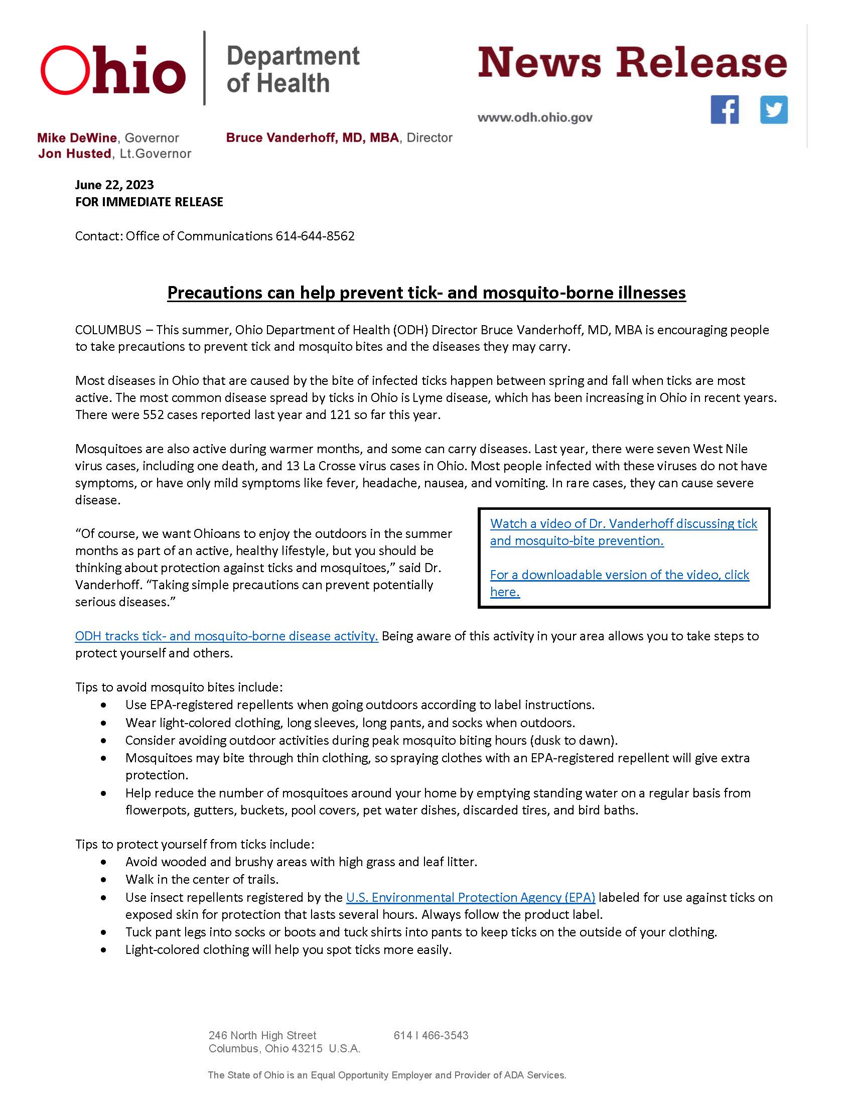ODH Press Release 6.22.23 Mosquito tick safety_Page_1